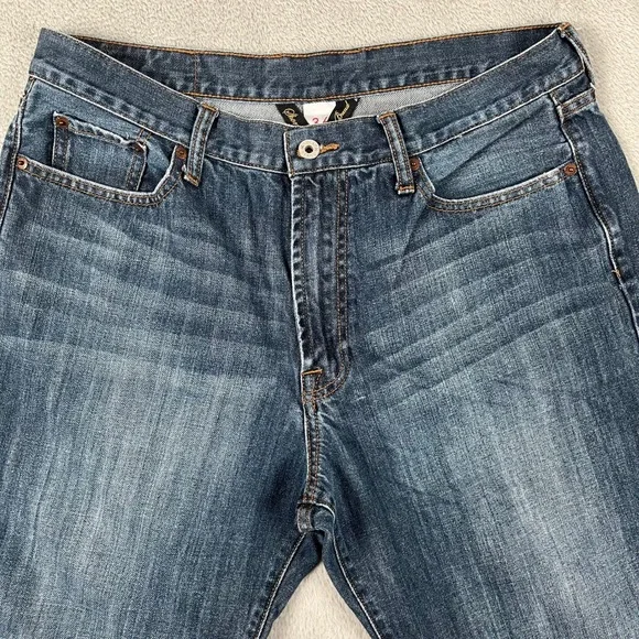 Lucky Brand Jeans Mens 36x27 181 Relaxed Straight Leg Short Inseam Dark Wash - Picture 3 of 12